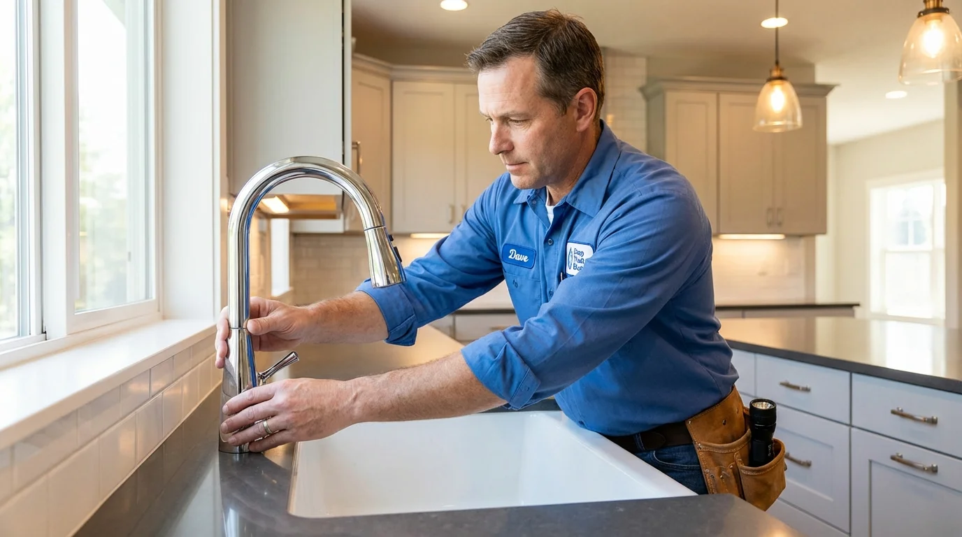 Kitchen faucet installation by Johns Plumbing LLC in Opelousas